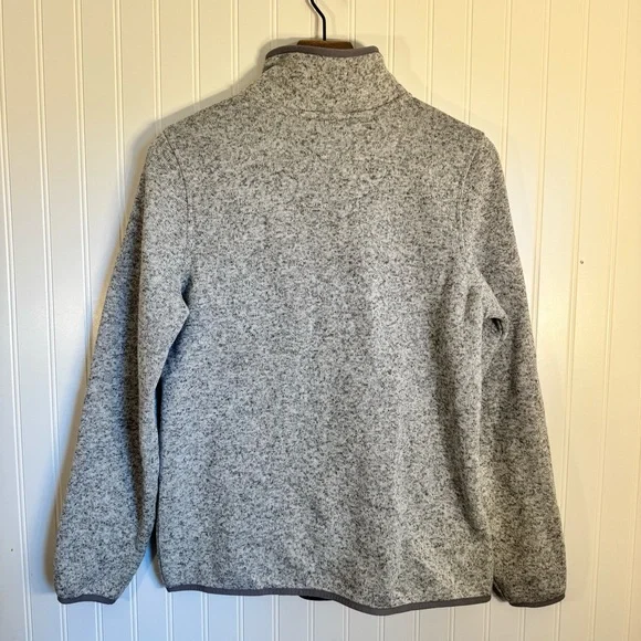 L.L.Bean Women’s Heathered Gray 1/4 Snap Pullover Size Medium - Picture 6 of 11